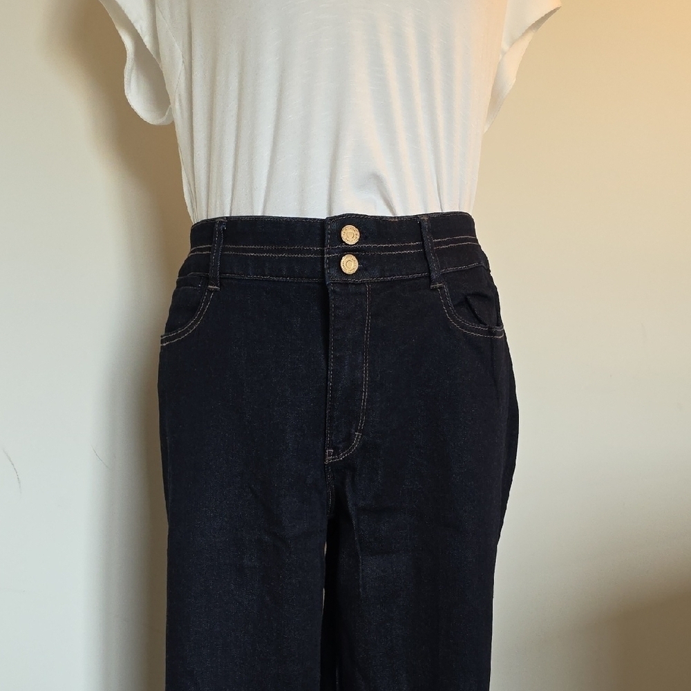 White House Black Market Dark Blue Trouser Jeans - Picture 2 of 5